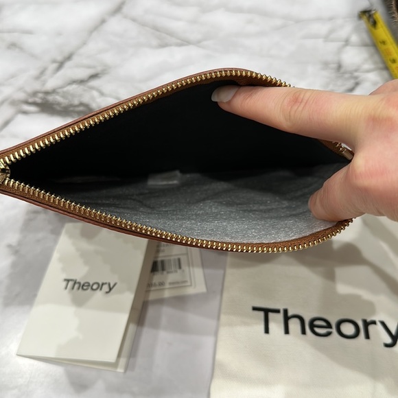 NWT Theory Cognac Linden Leather Transformer Bag - Picture 6 of 6